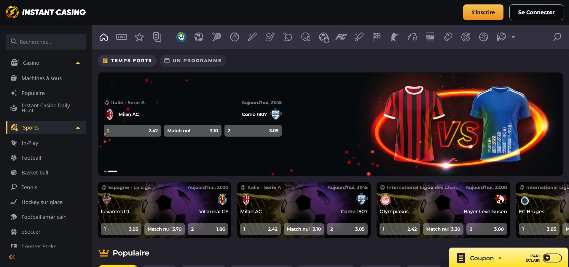 Instant Casino casino pari
